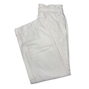 J.Crew Boho Paperbag Waist Wide Leg Crop Pants Cream Size 2 Womens